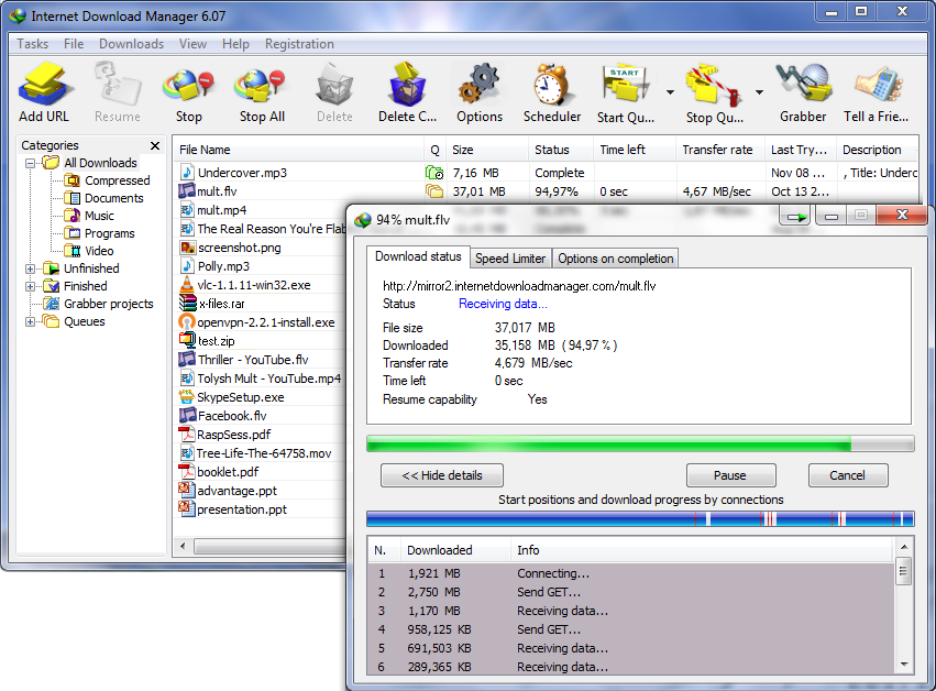 Internet Download Manager: the fastest download accelerator